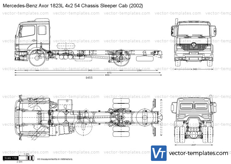 Mercedes-Benz Axor 1823L 4x2 54 Chassis Sleeper Cab