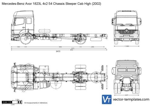 Mercedes-Benz Axor 1823L 4x2 54 Chassis Sleeper Cab High