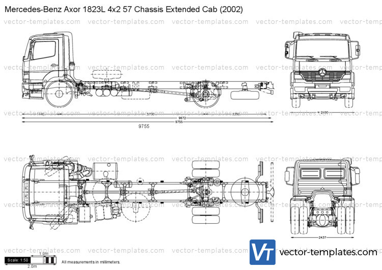 Mercedes-Benz Axor 1823L 4x2 57 Chassis Extended Cab