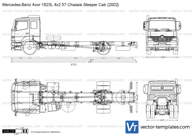 Mercedes-Benz Axor 1823L 4x2 57 Chassis Sleeper Cab