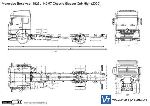 Mercedes-Benz Axor 1823L 4x2 57 Chassis Sleeper Cab High