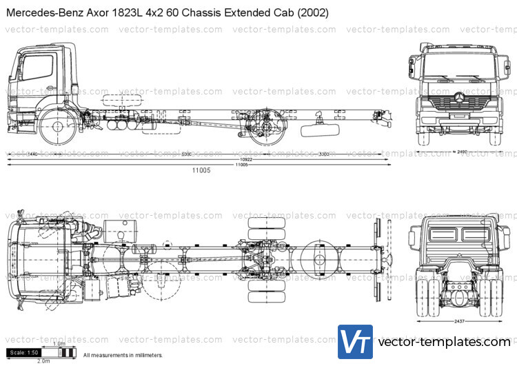 Mercedes-Benz Axor 1823L 4x2 60 Chassis Extended Cab