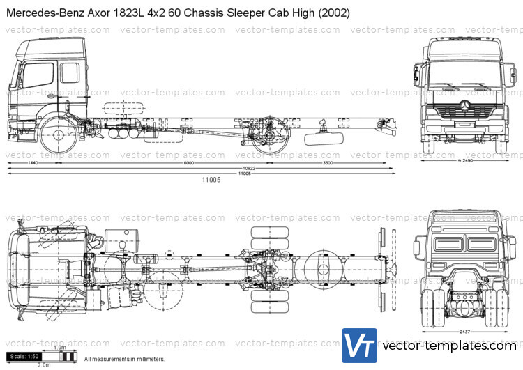 Mercedes-Benz Axor 1823L 4x2 60 Chassis Sleeper Cab High