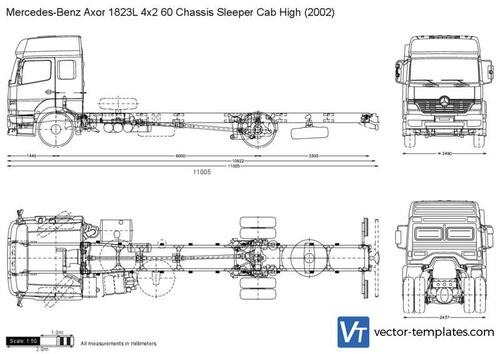 Mercedes-Benz Axor 1823L 4x2 60 Chassis Sleeper Cab High