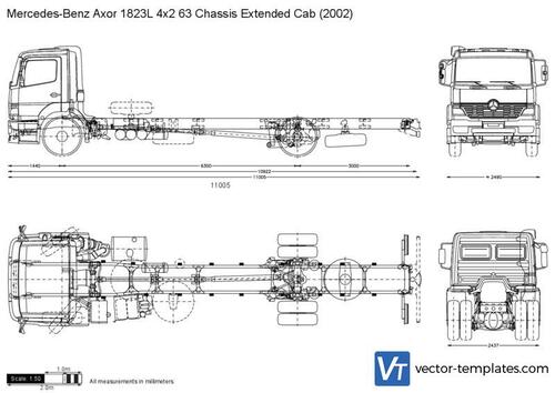 Mercedes-Benz Axor 1823L 4x2 63 Chassis Extended Cab