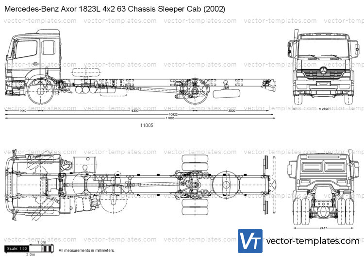 Mercedes-Benz Axor 1823L 4x2 63 Chassis Sleeper Cab