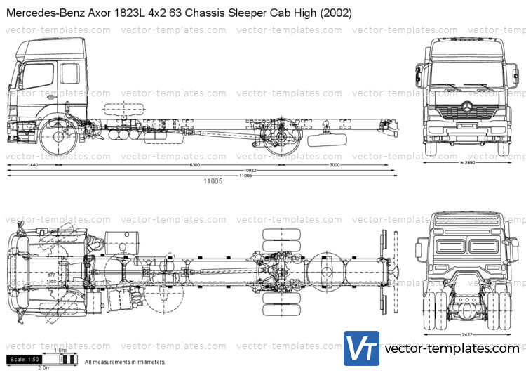 Mercedes-Benz Axor 1823L 4x2 63 Chassis Sleeper Cab High