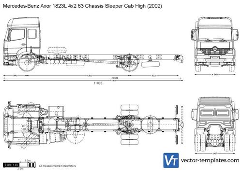 Mercedes-Benz Axor 1823L 4x2 63 Chassis Sleeper Cab High