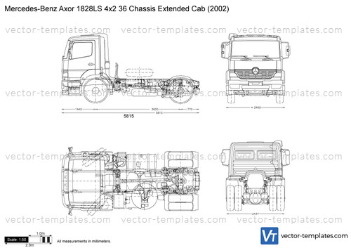 Mercedes-Benz Axor 1828LS 4x2 36 Chassis Extended Cab