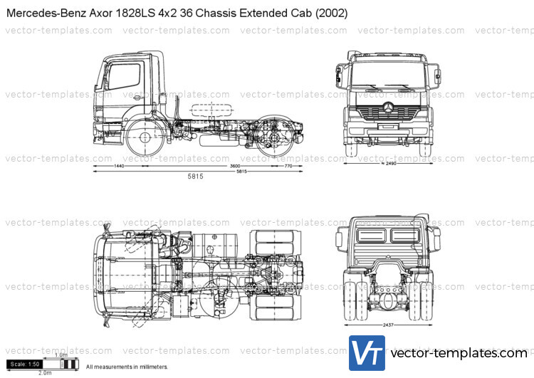 Mercedes-Benz Axor 1828LS 4x2 36 Chassis Extended Cab