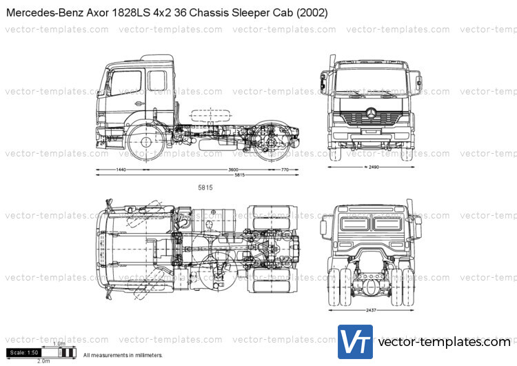 Mercedes-Benz Axor 1828LS 4x2 36 Chassis Sleeper Cab