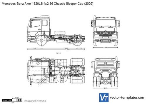 Mercedes-Benz Axor 1828LS 4x2 36 Chassis Sleeper Cab