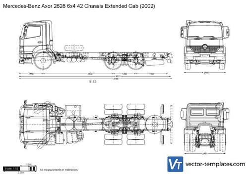 Mercedes-Benz Axor 2628 6x4 42 Chassis Extended Cab