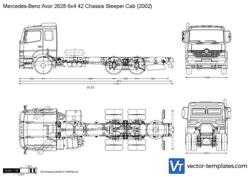 Mercedes-Benz Axor 2628 6x4 42 Chassis Sleeper Cab