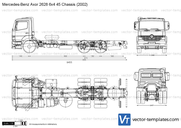 Mercedes-Benz Axor 2628 6x4 45 Chassis