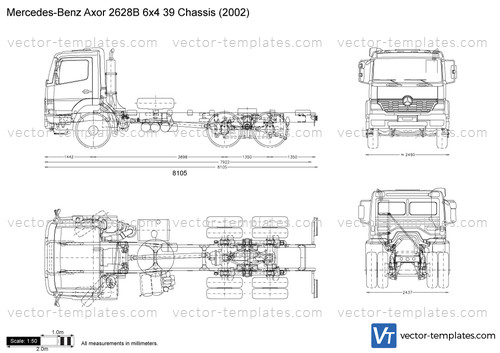 Mercedes-Benz Axor 2628B 6x4 39 Chassis