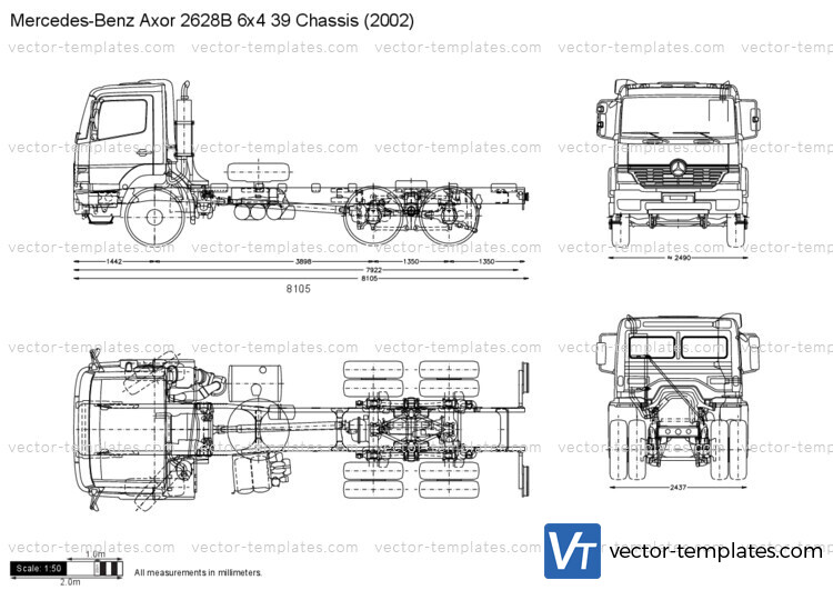 Mercedes-Benz Axor 2628B 6x4 39 Chassis