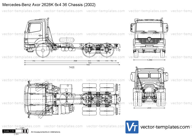 Mercedes-Benz Axor 2628K 6x4 36 Chassis