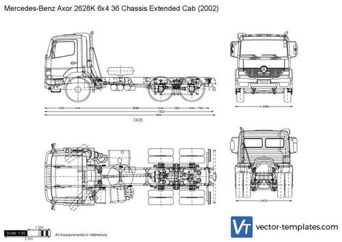 Mercedes-Benz Axor 2628K 6x4 36 Chassis Extended Cab