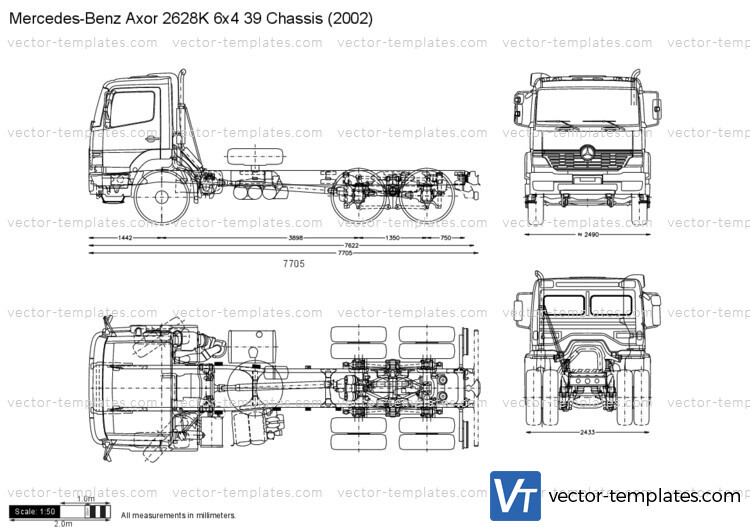 Mercedes-Benz Axor 2628K 6x4 39 Chassis