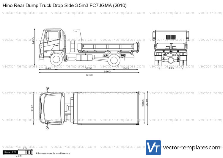 Hino Rear Dump Truck Drop Side 3.5m3 FC7JGMA