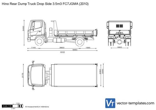 Hino Rear Dump Truck Drop Side 3.5m3 FC7JGMA