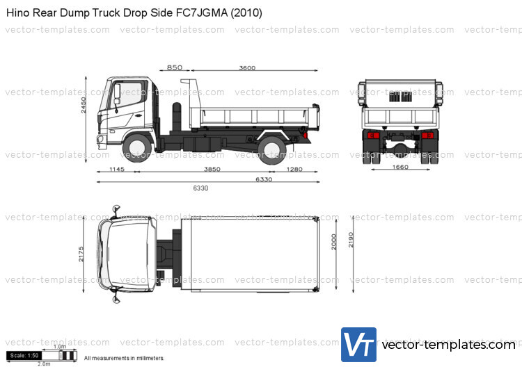 Hino Rear Dump Truck Drop Side FC7JGMA