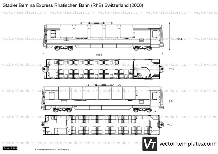 Stadler Bernina Express Rhatischen Bahn (RhB) Switzerland