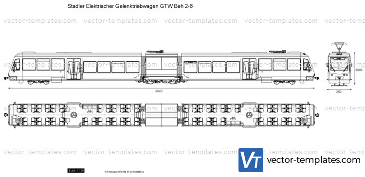 Stadler Elektrischer Gelenktriebwagen GTW Beh 2-6