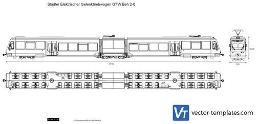 Stadler Elektrischer Gelenktriebwagen GTW Beh 2-6