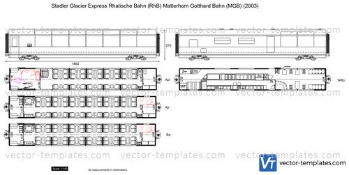 Stadler Glacier Express Rhatische Bahn (RhB) Matterhorn Gotthard Bahn (MGB)