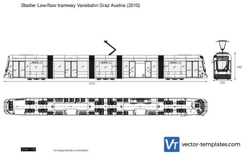 Stadler Low-floor tramway Variobahn Graz Austria