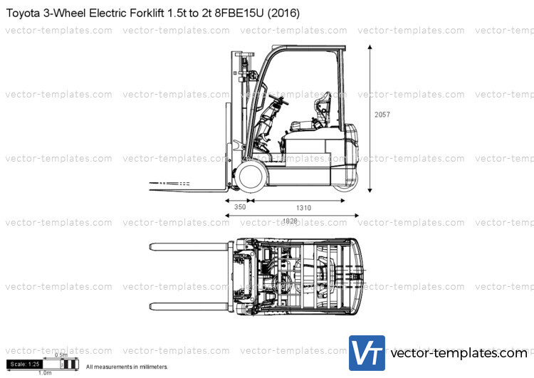 Toyota 3-Wheel Electric Forklift 1.5t to 2t 8FBE15U