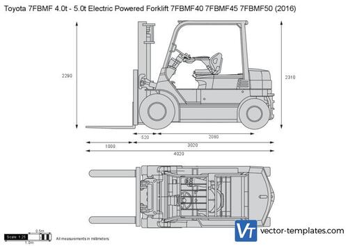 Toyota 7FBMF 4.0t - 5.0t Electric Powered Forklift 7FBMF40 7FBMF45 7FBMF50