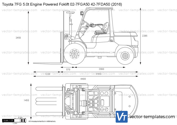 Toyota 7FG 5.0t Engine Powered Foklift 02-7FGA50 42-7FDA50