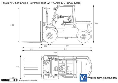 Toyota 7FG 5.0t Engine Powered Foklift 02-7FGA50 42-7FDA50