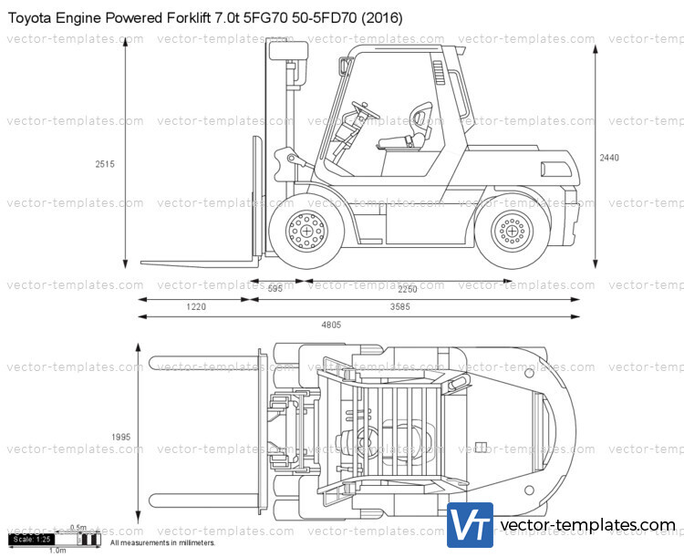 Toyota Engine Powered Forklift 7.0t 5FG70 50-5FD70