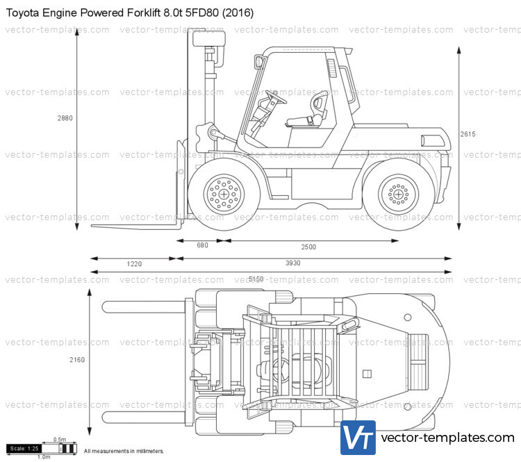 Toyota Engine Powered Forklift 8.0t 5FD80