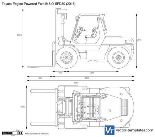 Toyota Engine Powered Forklift 8.0t 5FD80