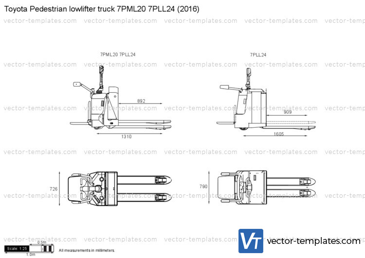 Toyota Pedestrian lowlifter truck 7PML20 7PLL24