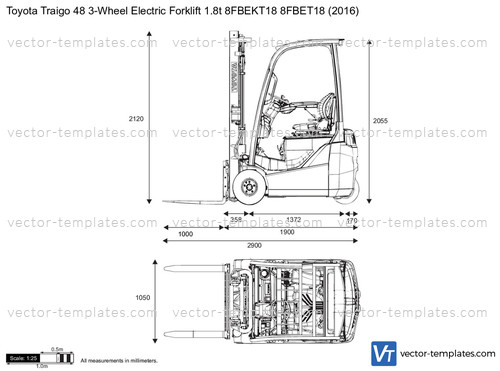 Toyota Traigo 48 3-Wheel Electric Forklift 1.8t 8FBEKT18 8FBET18