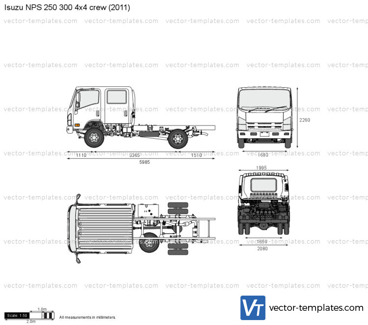 Isuzu NPS 250 300 4x4 crew