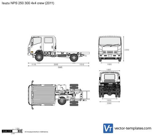 Isuzu NPS 250 300 4x4 crew