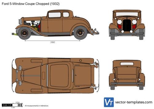 Ford 5-Window Coupe Chopped