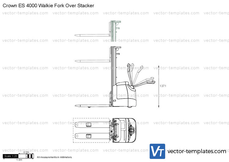 Crown ES 4000 Walkie Fork Over Stacker