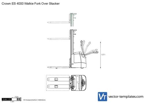 Crown ES 4000 Walkie Fork Over Stacker