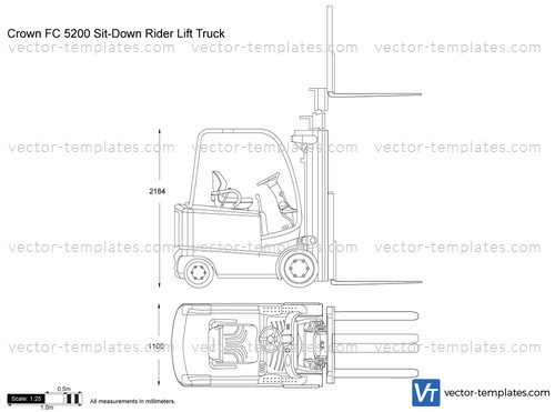 Crown FC 5200 Sit-Down Rider Lift Truck