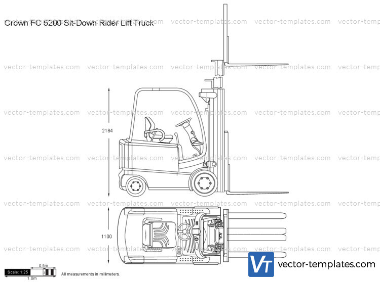 Crown FC 5200 Sit-Down Rider Lift Truck