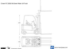 Crown FC 5200 Sit-Down Rider Lift Truck