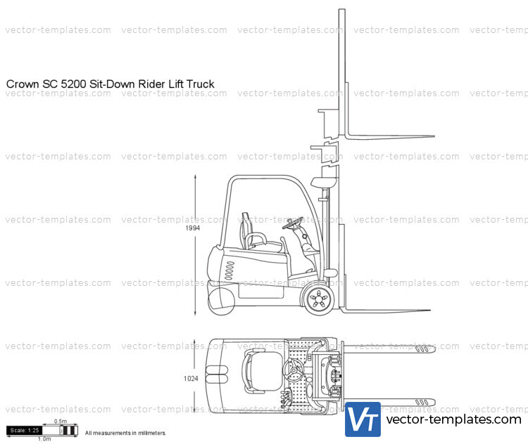 Crown SC 5200 Sit-Down Rider Lift Truck